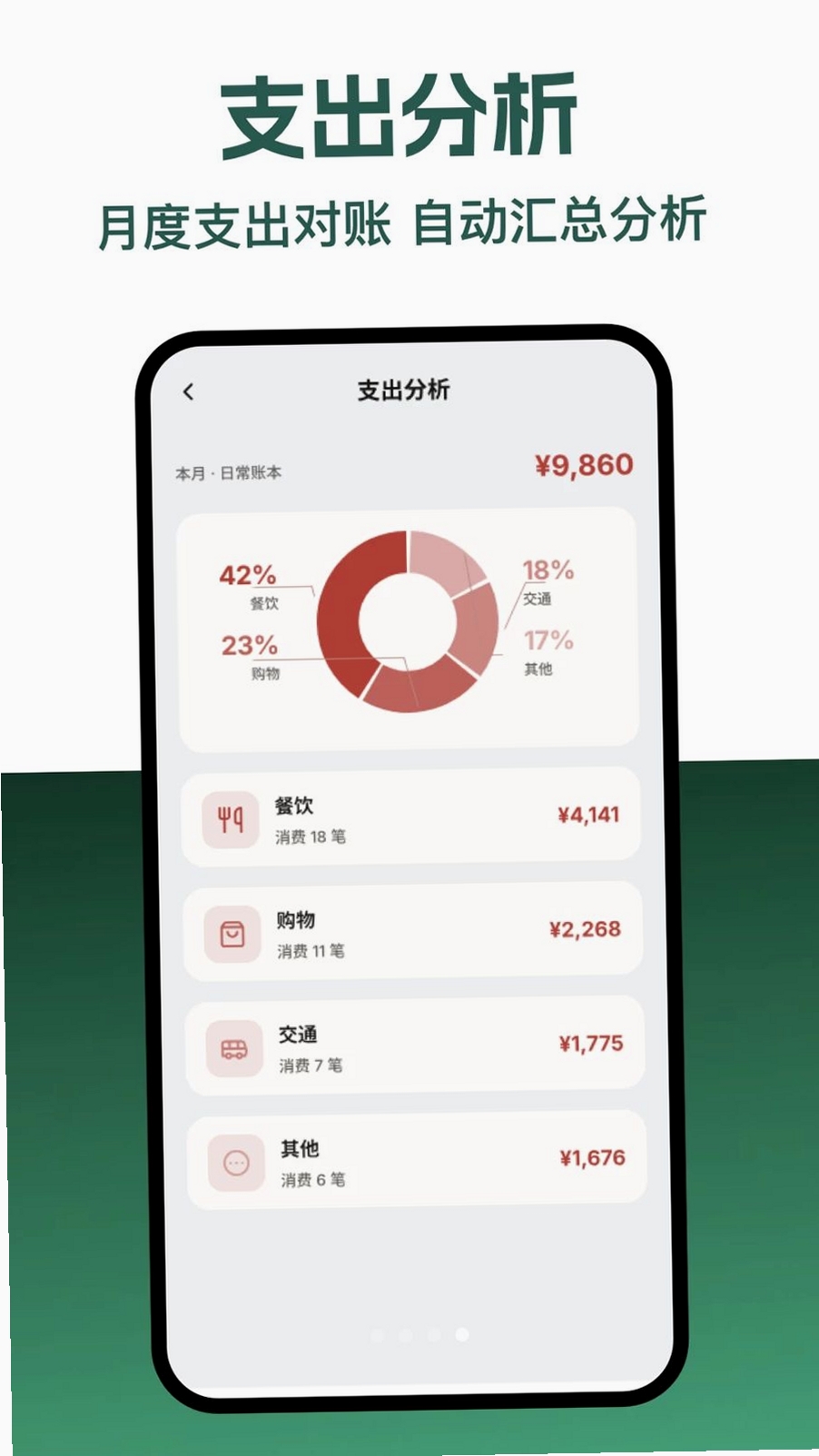 个人记账本运行截图