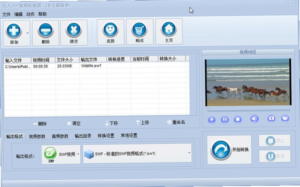 凡人SWF视频转换器运行截图