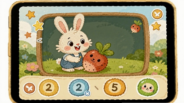 ������ѧ��Ȥζ�����γ̽��棬��Ļ��չʾһ������С���ӷ��ܲ�����Ϸ�����������·�������ѡ��ť�Ϳɰ��Ŀ�ͨ�ֻ���ͼ�꣬����ɫ����ů������ͯȤ������Ԣ�����ֵ�ѧϰ��Χ