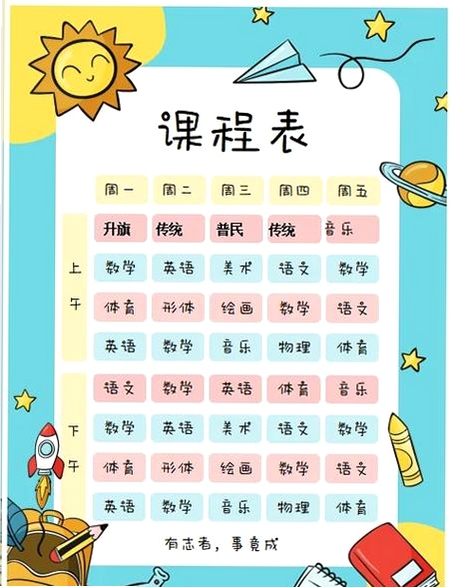 桌面课表运行截图