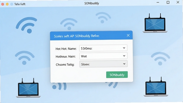 ������AP��SONbuddy������������д������չʾ���������ȵ����ƺ�����ĶԻ�����Χ�������ź�ͼ��͵����豸ͼ�꣬����Ϊ����ɫ���䣬ͻ������������õ��ص�