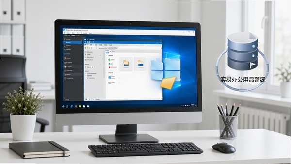 ʵ�װ칫��Ʒ����ϵͳ���л���ʾ��ͼ��չʾ������Windows�����������еĳ����������������ںͺ�̨���ݿ��ļ�ͼ�꣬����Ϊ����İ칫���棬�������дʵ