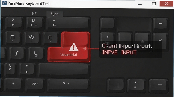PassMark KeyboardTest����������������ʱ�Ľ���ʾ�⣬ĳ��������ʾΪ��ɫ����״̬���Ա���������ʾ��⵽�쳣���룬����Ϊ���ɫ����ͻ��������ϵ��Ӿ�Ч�����Ƽ���ǿ