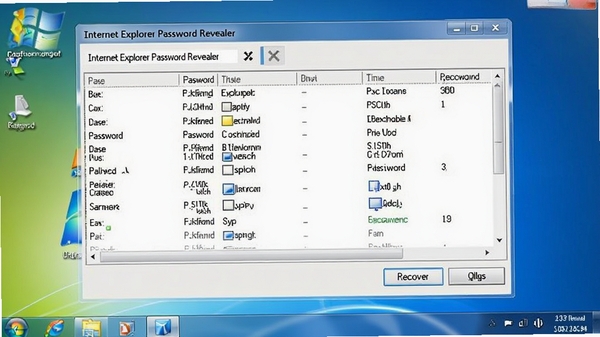 Internet Explorer Password Revealer�����������ͼ����ʾ�����б��ͻָ���ť������Ϊ����Windows���滷��������������ɫ�����