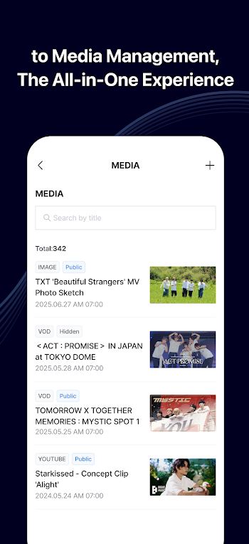 Weverse Backstage运行截图