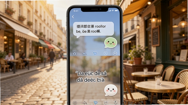 �бȳ���APP���÷��빦��ʹ�ó���չʾ���ֻ���Ļ��Ϊ�������������Ϸ���ʾ����ѯ����䣬�·���ʾ��Ӧ�ķ��﷭�����������пɰ��ĶԻ�����ͼ�꣬������ŷ�޽�ͷ���ȹݣ�ɫ����ܰ������
