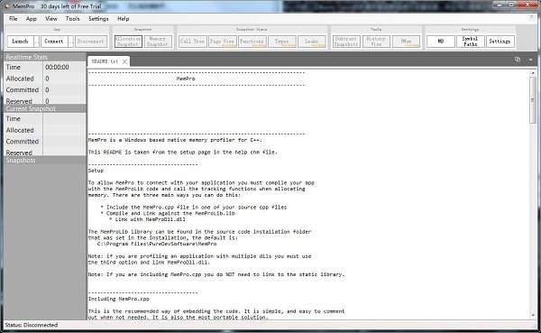 Puredev MemPro1.6.1.1中文最新版运行截图
