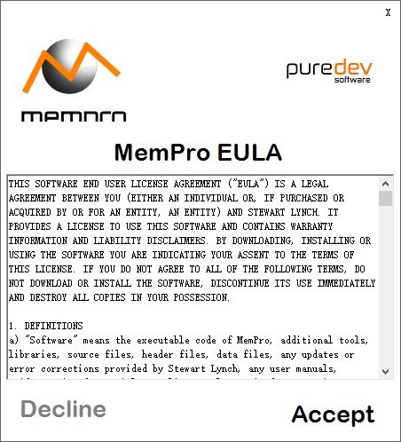 Puredev MemPro1.6.1.1中文最新版运行截图