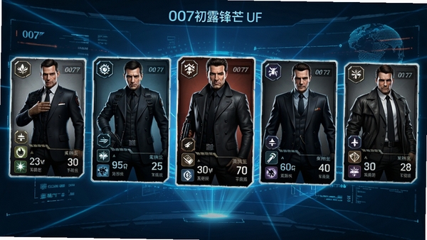 007��¶��â��Ϸ��ɫ����չʾ����Ļ��������������ͬ���͵��ع���ɫ���ƣ�ÿ�ſ��ƶ����ж��صļ���ͼ����������ֵ��������ƿƼ���ʮ�㣬����Ϊ��ɫȫϢͶӰ���