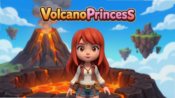 VolcanoPrincess��Ϸ�����棬һλ�췢��Ůվ�ڻ�ɽ��ǰ��������������ƺ�Ư���ĵ��죬����������ͨ���ϸ�ڷḻ���ʺ���Ϊ��Ϸ����ͼ�����幹ͼ���У�ɫ�����ޣ�Booguģ������