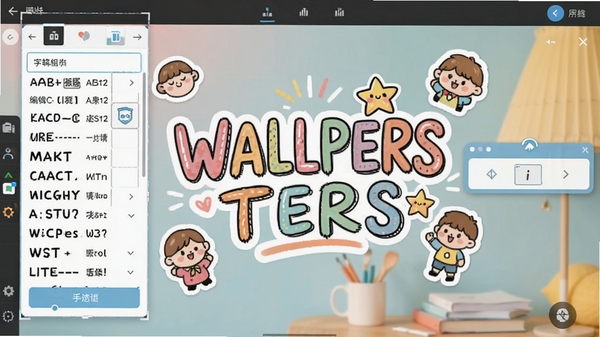 Wallpers ������ֽ�༭����չʾ����ֽ�����������������뿨ͨ��ֽ����Χ��ʾ�༭���ƿ򣬽���չʾ����ѡ���б���������
