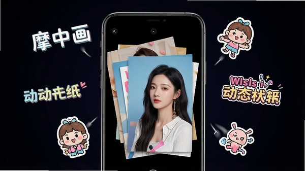 Ħ�㻭�л��붯̬��ֽ������ʾ���ֻ���Ļ��չʾ����ͼƬ����Ч������Χ��Ư�������ֺͶ�����ֽ������Ϊ��ɫͻ����Ļ���ݣ���������ɫ������