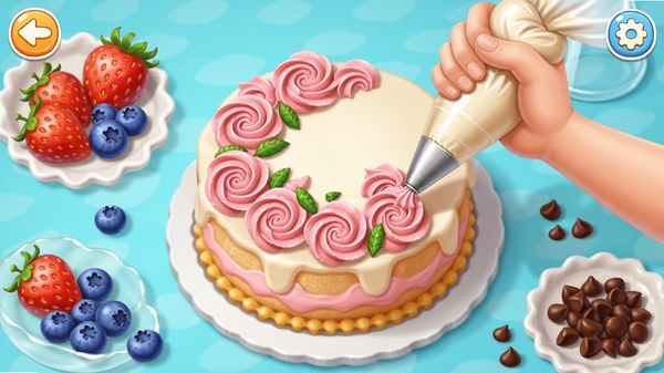 ��ζ�ĵ�����Ϸװ�ν��棬�������ʹ���ѻ����ڵ�����漷����ɫ���ͻ��䣬��Χ�ڷ��Ų�ݮ����ݮ���ɿ�������װ��ʳ�ģ�����ϸ�壬ɫ�����ޣ�չʾ����DIY����Ȥ��
