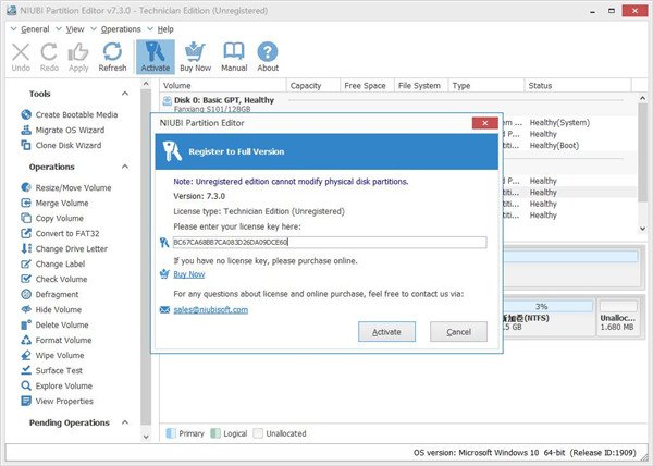 NIUBI Partition Editor 10.3.2中文最新版运行截图