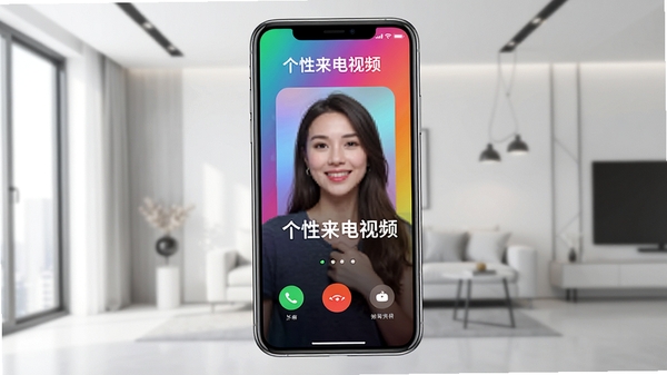 个性来电视频软件主界面预览图,手机屏幕显示炫彩视频来电效果,背景为现代简约风格,突出软件名称个性来电视频,画面主体居中,光线明亮,色彩丰富,细节清晰,Boogu模型生成