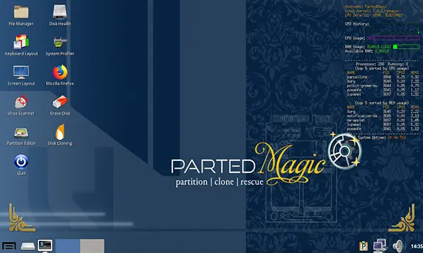 Parted Magic 2024中文最新版运行截图