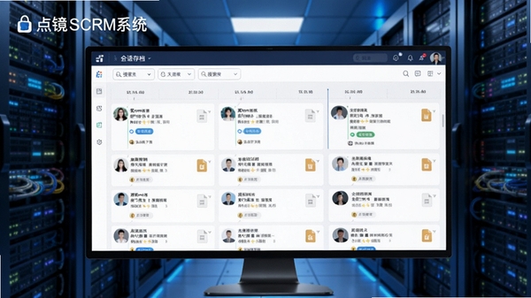 չʾ�㾵SCRMϵͳ��̨�ĻỰ�浵���棬��Ļ�������Ŷ����Ի���¼����ͼ������ʱ�������ļ�ͼ�꣬�Ϸ�������ɸѡ��������Ϊ���ݷ�����������Ч��ͻ�԰�ȫ�ȶ��ļ������ԣ���������㾵SCRMϵͳ���Ʊ�ʶ