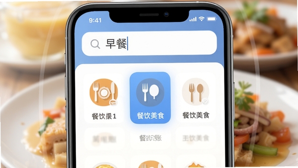 �ƿɷ�˹�����ܼ��˷��๦�ܲ�����ͼ������չʾ�ֻ�APP�ڲ����棬�Ϸ��������������ʾ����͡����·��Զ�������������ʳ������ͼ�걻ѡ��״̬������Ϊģ����������ʳͼƬ������ɫ��������ͣ�ͻ��AI�Զ�ʶ�����Ч¼�볡����