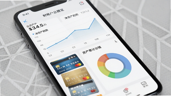 �ƿɷ�˹���ʲ��˻�����ͼ��������չʾiPhone�ֻ�ģ����APP���棬�Ϸ���ʾ���ʲ������뾻�ʲ���������ͼ���·�Ϊ���п���Ƭ�б���Բ���ʲ��ֲ�ͼ������Ϊǳ��ɫ����������ǿ�����˻����й��������ݰ�ȫ���ԡ�