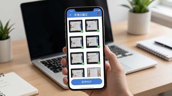 ��׼ɨ������������PDF�������棬�ֻ���Ļ��ʾ����ɨ������ͼ����ѡ״̬���ײ��кϲ�PDF��ť������Ϊ����������ͱʼǱ����ԣ�ǿ���칫Ч������ʽ֧�ֵı����ԡ�