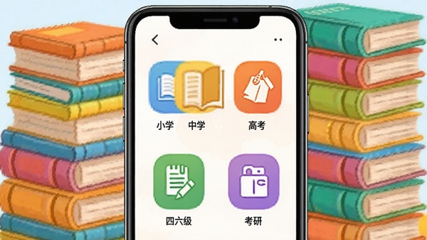ѧӢ�ﱳ���ʴʿ�ѡ����棬�ֻ���Ļ���г�Сѧ���п����߿��������������еȴʿ�ͼ�꣬����Ϊ����鱾�ѵ��������������