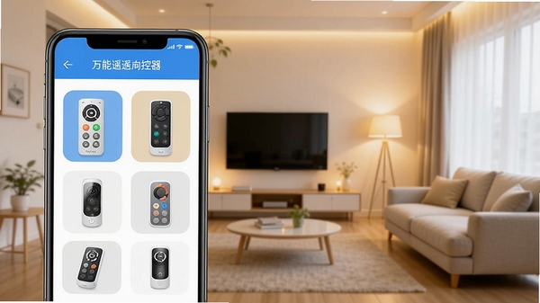 ���廭��չʾ����ң�յ������������棬�ֻ���Ļ����ʾ����ҵ�ң����ͼ�꣬����Ϊ�ִ���Լ������ůɫ���ƹ⣬ͻ�����ܼҾӿ��Ƴ�������������������������������ʾ�ڽ��涥��