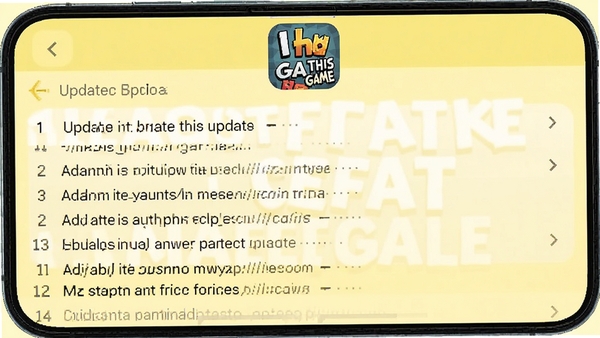 手机截图,显示游戏更新日志界面,顶部有I hate this game的logo,下面列出更新内容,背景为淡黄色,简洁清晰