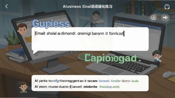 Ӣ���﷨AI�泡������ϰ���棬չʾһ��ģ�������ʼ�д���ĶԻ��������û������ı���AI���·������޸���ɫ���飬����Ϊ�칫����ʼǱ����ԵĲ廭���
