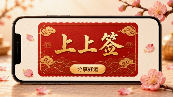 ��������ϲ����ǩ�Ĺ���չʾ��һ���ֻ�����չʾһ�ź�ɫ���Ƶĵ���ǩ�Ŀ�Ƭ����Ƭ��ӡ�С�����ǩ�������Ͳ��������Ƶ��ƣ�����Ϊ��ɫ�鷨�壬��Ƭ�·��С��������ˡ���ť����Χɢ���ż���÷�����꣬������ܰ������