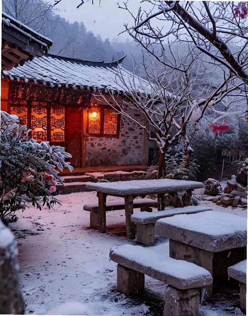 招财的小院 冬季更新 雪景