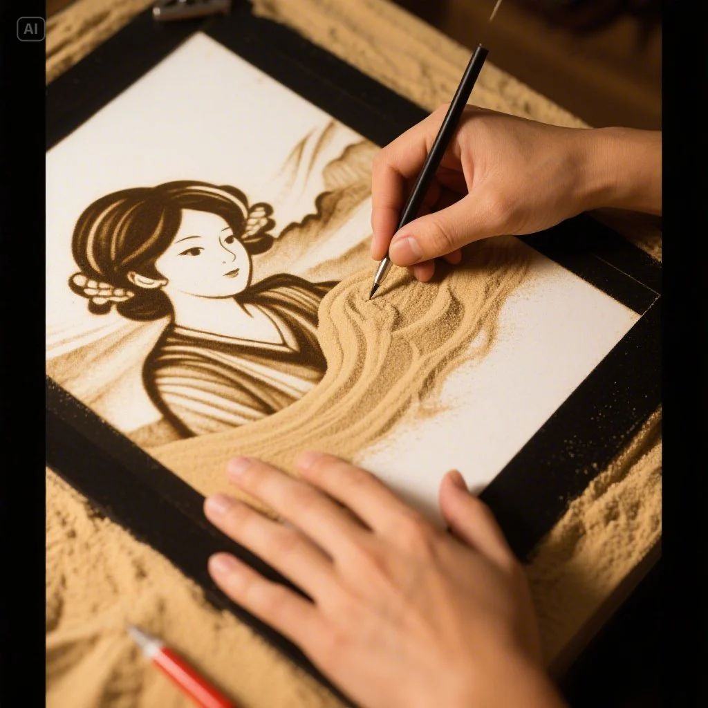 我爱沙画画 零基础 自学入门教程 沙画台选择