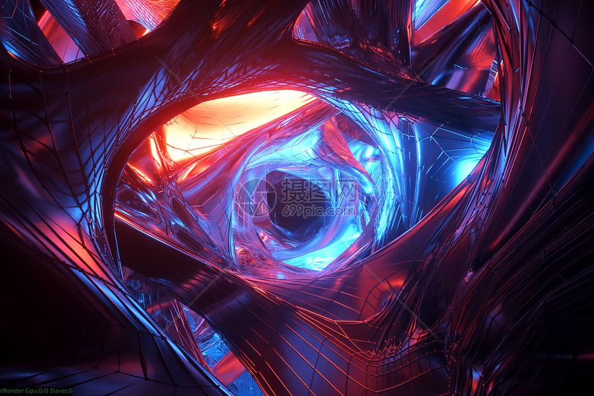 3D空间效果壁纸炫彩光效立体视觉手机电脑桌面