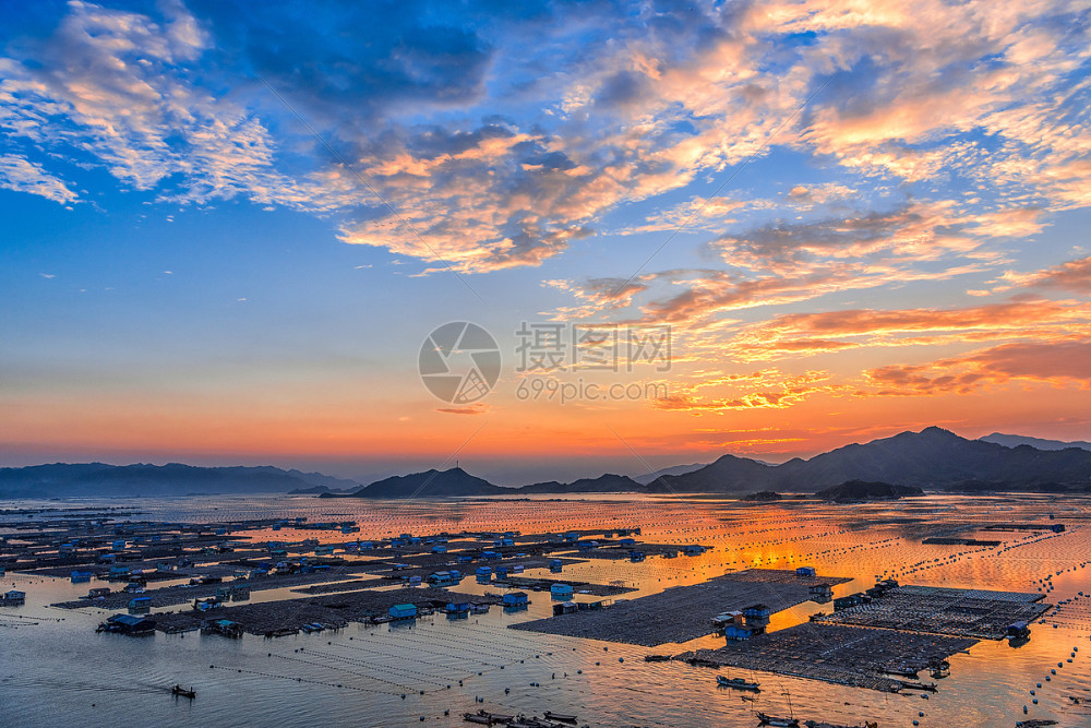 聆屿 渔村 码头 夕阳 风景