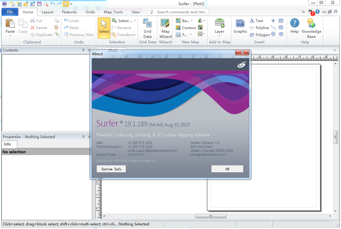 Golden Software Surfer 19汉化完整版运行截图
