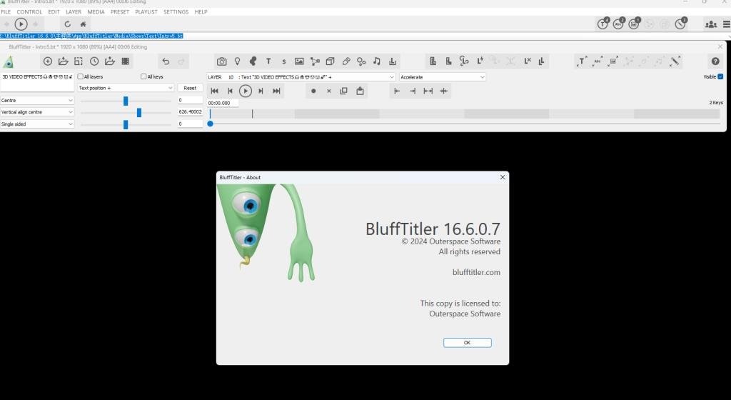 BluffTitler 16.6.0中文绿色版运行截图