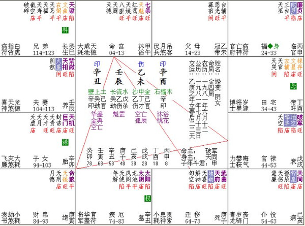 紫薇命盘查询 教程 十二宫详解 配图