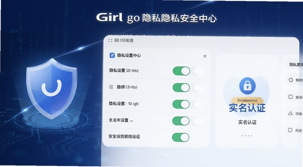 չʾGirl go��˽��ȫ���ĵĹ��ܽ��棬�����������ͼ�ꡢ��˽���ÿ����б���ʵ����֤��ʶ������Ϊ����ɫ�Ƽ��н��䣬������͹�Ч�����ݰ�ȫ�ɿ���Ʒ�Ƶ��ԡ�