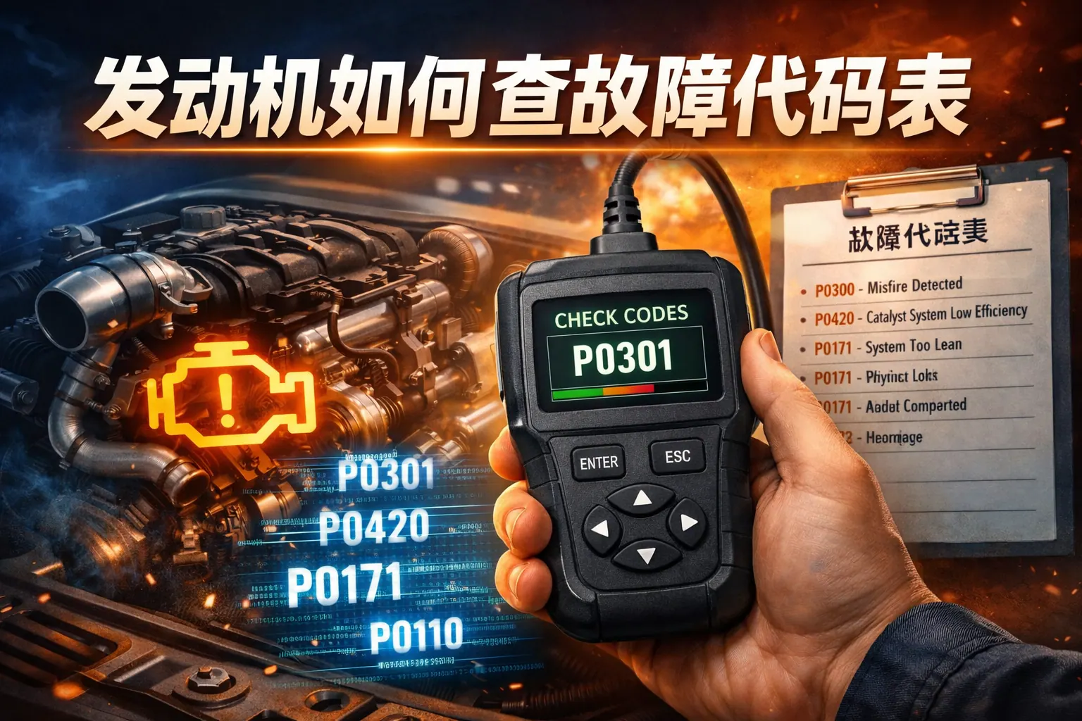 故障代码速查 发动机缺火P0301 维修经验分享