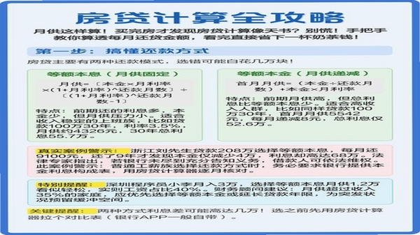 秒懂月供房贷计算教程