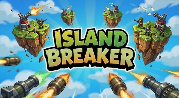 һ��ɫ�����޵���Ϸ����ͼ������������Island Breaker��LOGO��������Ư������������еĶ������С�������Ϸֲ���������ʿ����ǰ�����ڵ��ɹ���������ͨ�ҳ������У�ͻ�������ƻ���������ս��Ԫ�ء�