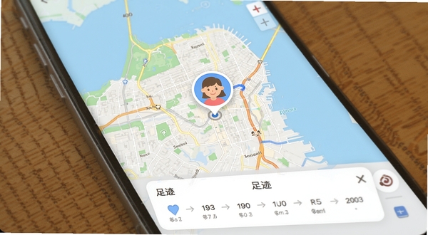 ����һ��APP��ʵʱλ�ù������ܽ����ͼ���ͼƬ����Ļ������ʾһ����ϸ�ĳ��е�ͼ����ͼ����һ����Ŀ�ļ���ͷ��ͼ���һ����ɫ�켣�ߣ��ײ��С��㼣��ʱ���ῨƬ������UI��Ƽ�࣬ͼ������������Ϊǳ��ɫ��ͻ����ͼ��Ϣ���������ƽ����ɫ������