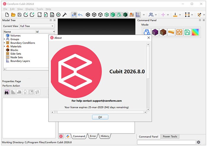 Coreform Cubit 2026���ļ�������н�ͼ