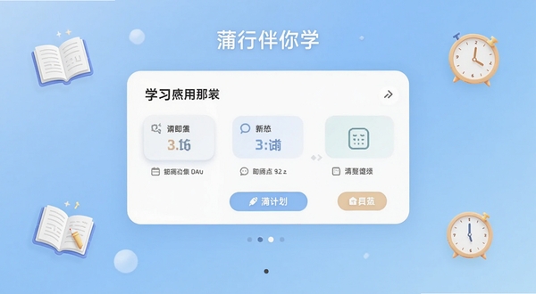 ���а���ѧӦ��������չʾ������Ϊѧϰ�ƻ���Ƭ������Ϊ��ͽ�����ɫ����Χ��׺�鱾��ʱ��ͼ�꣬���������¼�࣬����Booguģ������
