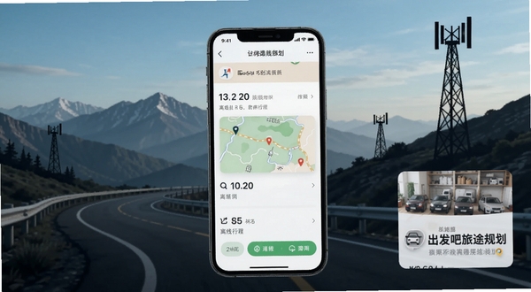 ��������;�滮�����г̲鿴���棬����չʾ�ֻ���Ļ���г�����ҳ������Ϊɽ����·���ź�����Ӱ��ͻ�����߿����ص㣬����Booguģ������