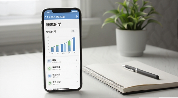 ů����ѧ��������ѧϰ��¼ҳ�棬�ֻ���Ļչʾѧϰʱ��ͼ����γ�����б�����������Ϊ��Լ�������ڷűʼǱ�����ֲ����Χ����