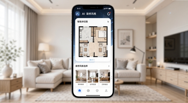 Deepװ�����AI app������չʾ���ܻ���ͼ��װ�޷��ѡ���б����ֻ���Ļ���У�����Ϊǳɫ�Ҿӻ����黯ͼ������Ƽ�����������ں�