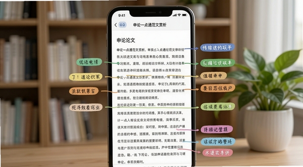 ����һ��ͨ��������ҳ�棬�ֻ���Ļչʾһƪ���۷��ģ��������в�ɫ��ע��ǩ������Ϊ�������ֲ���������ల��������ѧϰ����������Booguģ������