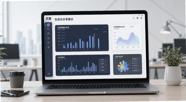 灵犀数据图表生成与分享功能展示图