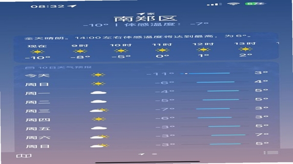 晴讯逐时天气 逐时预报界面截图