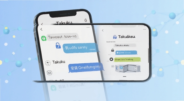 Takuku�û��ʴ𳡾�ʾ��ͼ������չʾ�ֻ���Ļ�ϵ��ʴ�Ի�������Takuku�����ںϣ�����Ϊ�����ɫ���䣬ͻ����ȫ�밲װ����